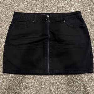 Vanilla Star Black Mini Skirt with Zipper
